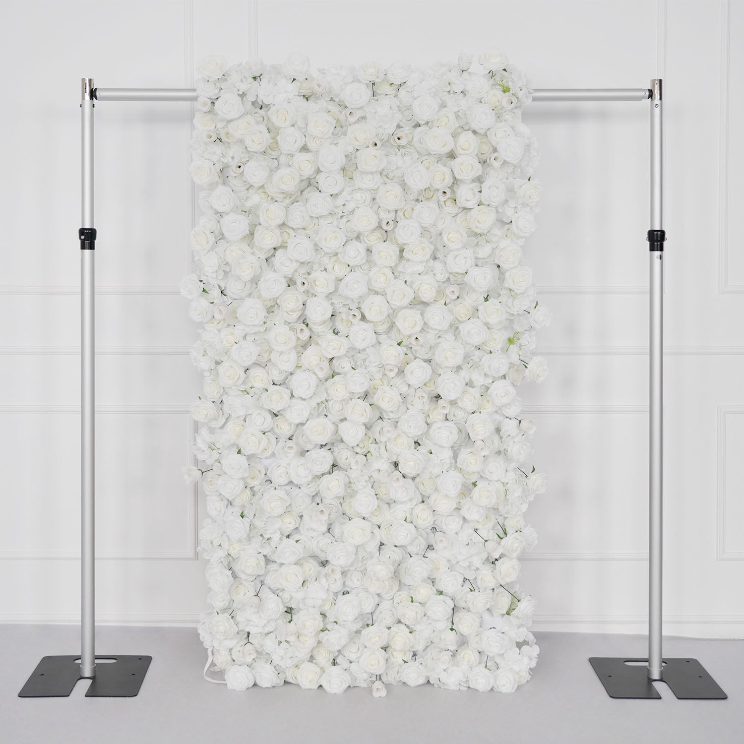 Uflower Artificial White Flower Wall Wedding Backdrop Decor